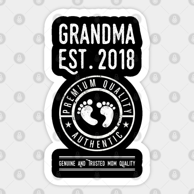 Grandma Est 2018 Expecting New Baby Gift Established Mom grandmom Sticker by stearman